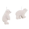 Plush Polar Bear Ornaments, 2 Assorted
