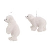 Plush Polar Bear Ornaments, 2 Assorted