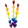 Rainbow Pride Glittered Heart Spray