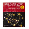 16.3' Battery Operated 50L Cool White Fairy LED Silver Wire Light Set In PDQ