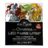 6.3' Battery Operated 20L Multicolored & Warm White Fairy LED In C7 Shell Clear Wire Light Set In PDQ, 2 Assorted