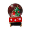 120MM Musical Santa Driving Train Water Globe