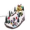 Battery-Operated LED Musical Skiing Village