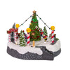 Battery Operated Musical LED Lighted Ice Rink With Trees Tabletop