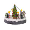 Battery Operated Musical LED Lighted Ice Rink With Trees Tabletop