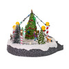 Battery Operated Musical LED Lighted Ice Rink With Trees Tabletop