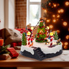 Battery Operated Musical LED Lighted Ice Rink With Trees Tabletop