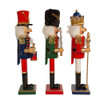 15“ Red, Green and Blue King and Soldier Nutcrackers, 3 Assorted
