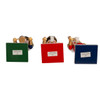 15" Red, Green and Blue King and Soldier Nutcrackers, 3 Assorted