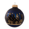60MM NY Santa Skyline Hand Painted Glass Ball Ornament