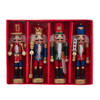 5“ Wooden Nutcracker Ornaments, 4-Piece Set