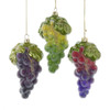 Glass Frosted Grapes Ornaments, 3 Assorted