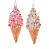 Glass Ice Cream Ornaments, 2 Assorted