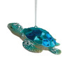 Glass Blue & Green Sea Turtle Ornament