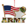 American Flag With Star Army Ornament For Personalization