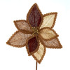 Natural Macramé Poinsettia Pick