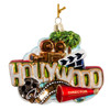 Hollywood Sign Glass Ornament