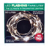 17' Battery Operated 50L Cool White LED Fairy Twinkle Silver Wire Light Set In PDQ