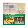 17' Battery Operated 50L Cool White LED Fairy Twinkle Silver Wire Light Set In PDQ