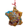France Map Glass Ornament