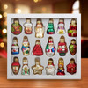 Miniature Christmas Themed Glass Ornaments, 18-Piece Box