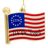 Glass "1776 We The People" American Flag Ornament