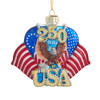 Glass 250th Anniversary U.S. Flag Ornament