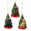 Labrador Retrievers With Christmas Tree Ornaments For Personalization, 3 Assorted
