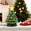 Battery Operated LED Ceramic Green Christmas Tree