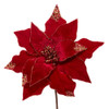 Red & Gold Glitter Sequined Poinsettia