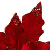 Red & Gold Glitter Sequined Poinsettia