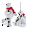 Coca-Cola® Bear With Penguin and Bear With Cub Ornaments, 2 Assorted