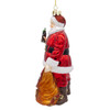 Coca-Cola® Glass Santa With Bag Ornament
