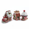 4.3“ Battery-Operated LED Claydough Gingerbread Train, 3 Piece Set