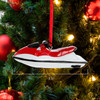 Red and White Jet Ski Ornament