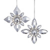 Silver Jewel Snowflake Ornaments, 2 Assorted