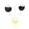 Glass Wine Glass Ornaments, 3 Assorted