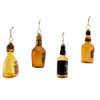 Glass Liquor Bottle Ornament, 4 Assorted