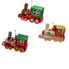 Glitter Train Ornaments, 3 Assorted