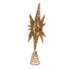 16.5“ Un-Lit Gold Glitter Wire 3D Star Tree Topper