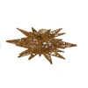 16.5“ Un-Lit Gold Glitter Wire 3D Star Treetop