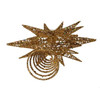 16.5“ Un-Lit Gold Glitter Wire 3D Star Tree Topper