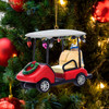 Golf Cart With Wreath Ornament