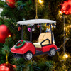 Golf Cart With Wreath Ornament