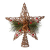 11“ Un-Lit Natural Star With Pinecones Treetop