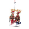 Moose Family Of 2 On Ski Lift Ornament For Personalization