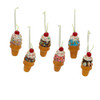 Foam Ice Cream Cone Ornaments, 6 Assorted