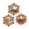Wooden Deer, Fox and Bear Ornaments, 3 Assorted