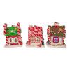Battery-Operated LED Gingerbread Candy Houses, 3-Piece Set