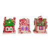 Battery-Operated LED Gingerbread Candy Houses, 3-Piece Set